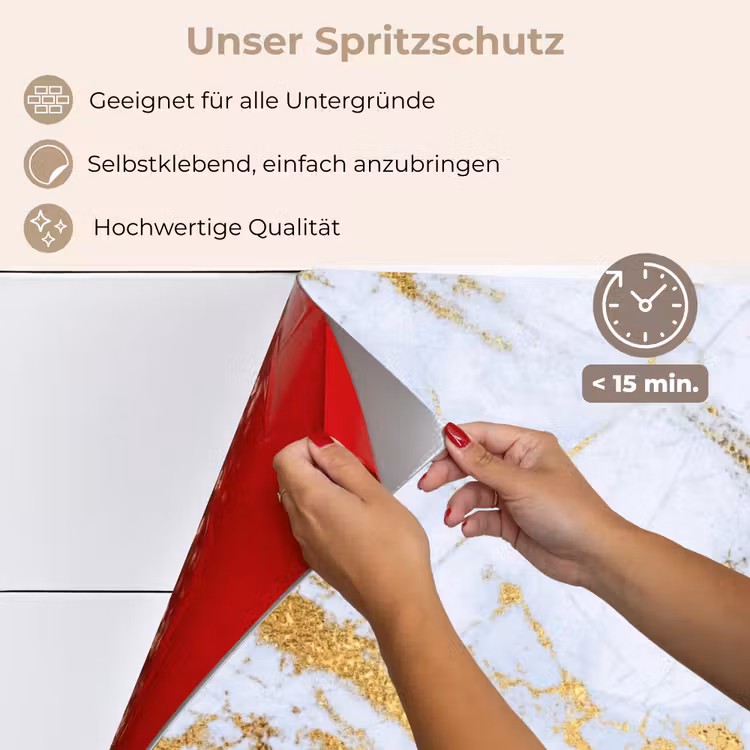Spritzschutz Küche - Königliche Marmorpracht — 4