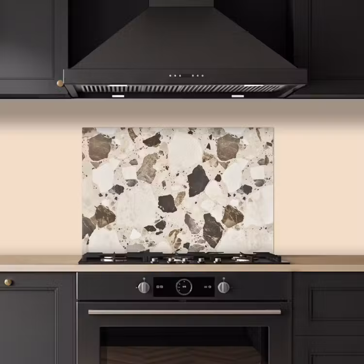 Spritzschutz Küche - Neutral - Steine - Dekoration - Terrazzo — 5