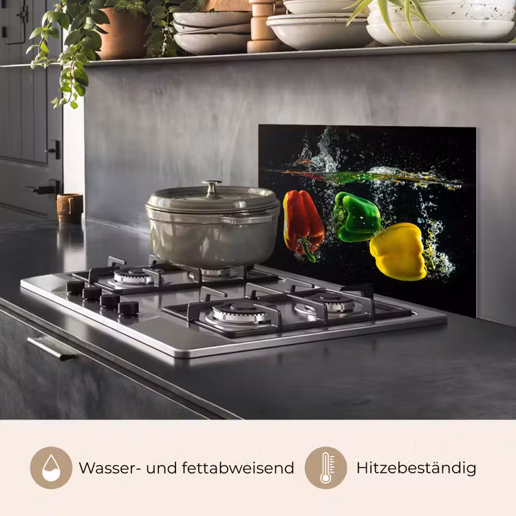 Spritzschutz Küche - Wasserfall aus Paprika — 2