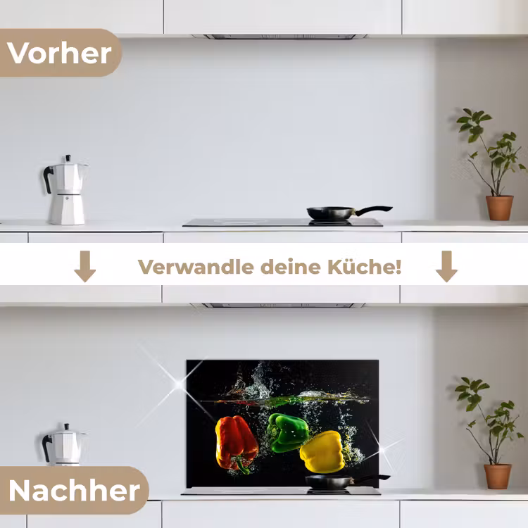 Spritzschutz Küche - Wasserfall aus Paprika — 7