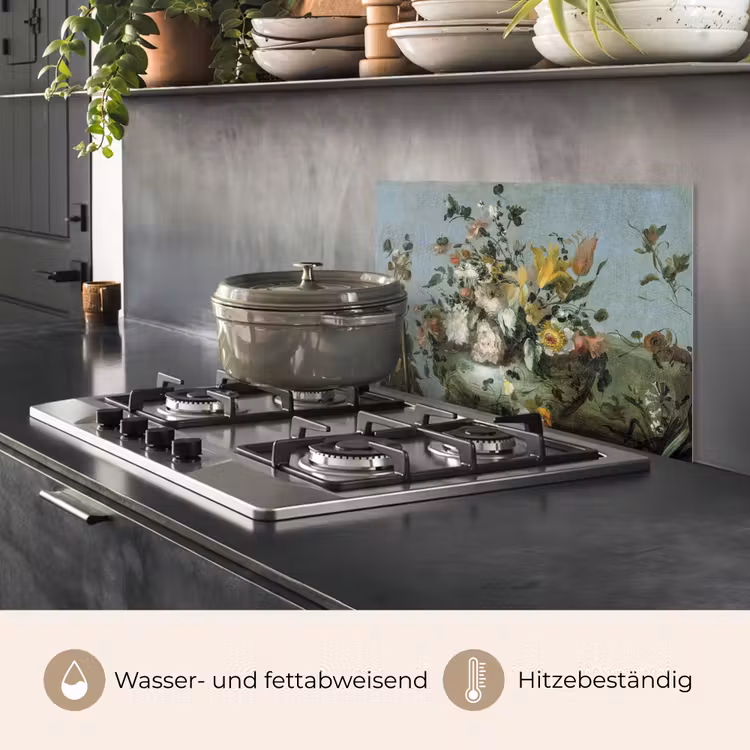 Spritzschutz Küche - Florales Meisterwerk — 2