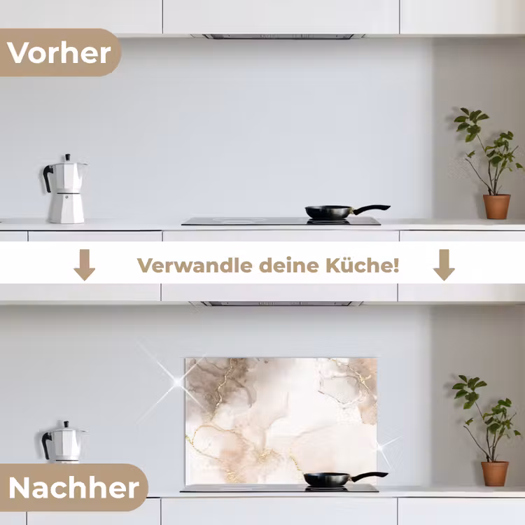 Spritzschutz Küche - Goldene Flüsse — 7