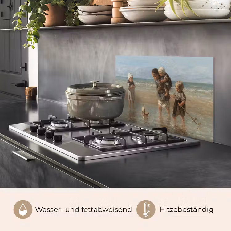 Spritzschutz Küche - Kinderspiele am Meer — 2