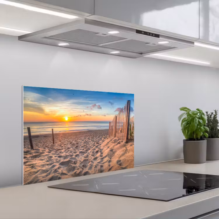 Spritzschutz Küche - Morgenlicht am Meer — 1