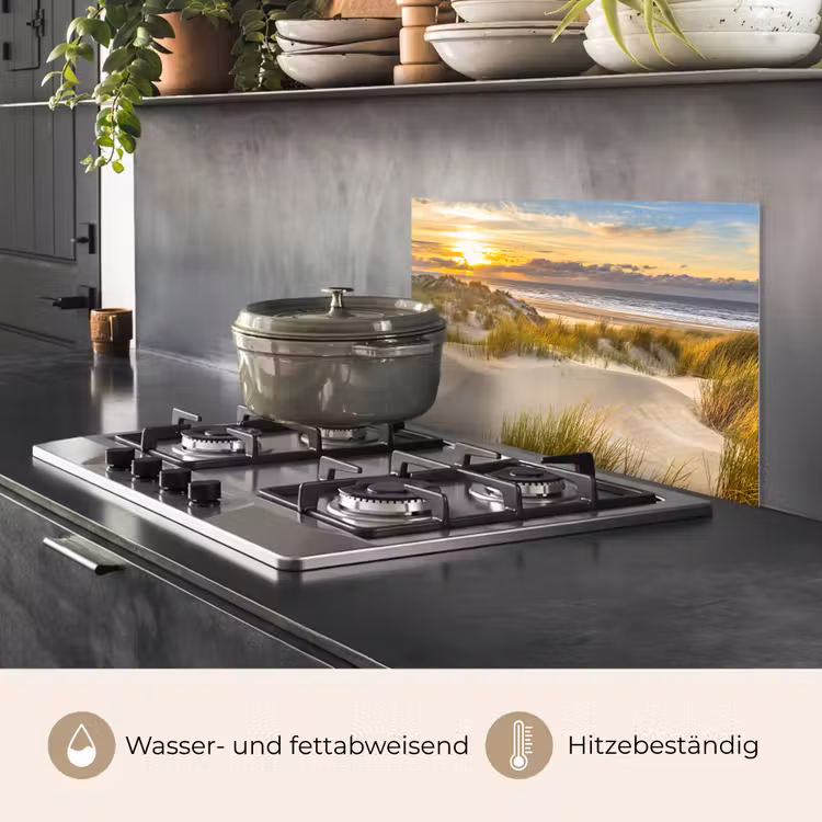 Spritzschutz Küche - Strahlend über die Dünenlandschaft — 2