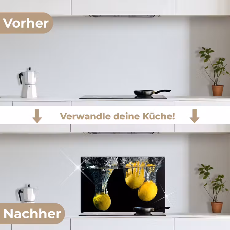 Spritzschutz Küche - Zitronenfrische eingetaucht — 7