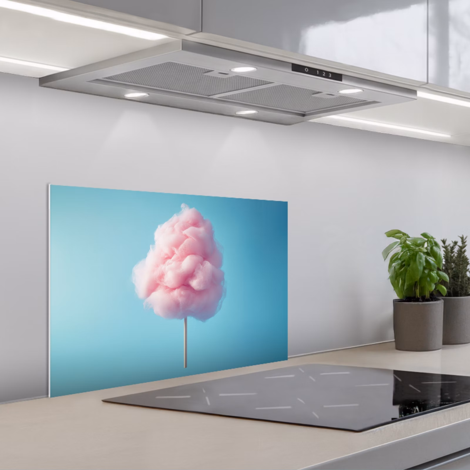 Spritzschutz Küche - Zuckerwatte - Süßes - Bonbon — 1
