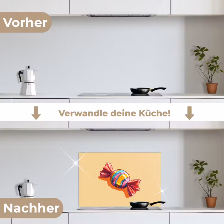 Spritzschutz Küche - Gelb - Bonbon - Farbe — 7