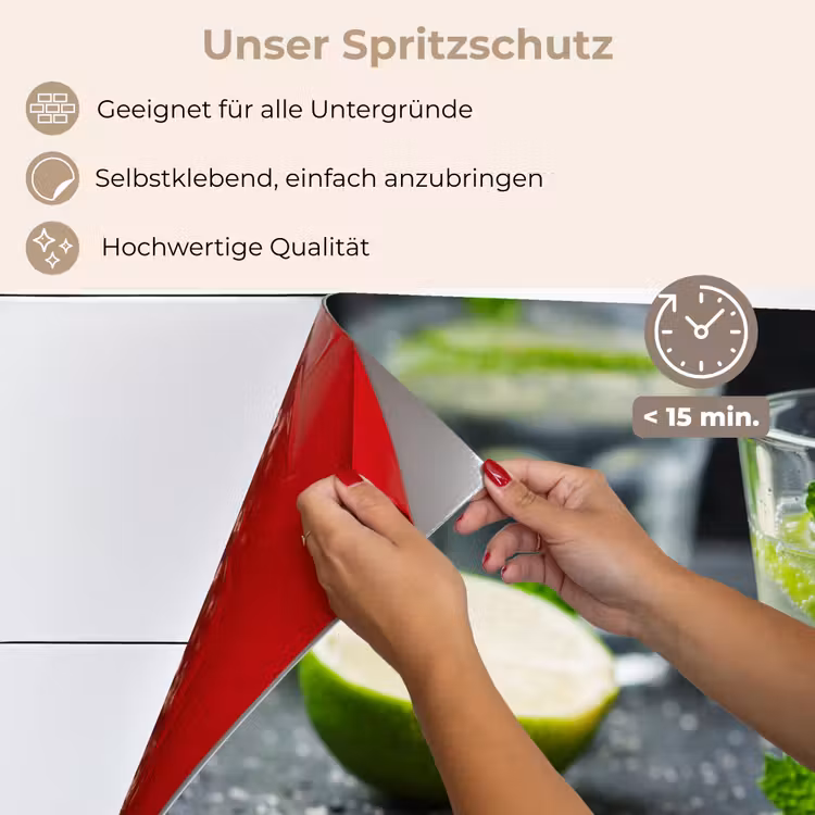 Spritzschutz Küche - Frische im Glas — 4