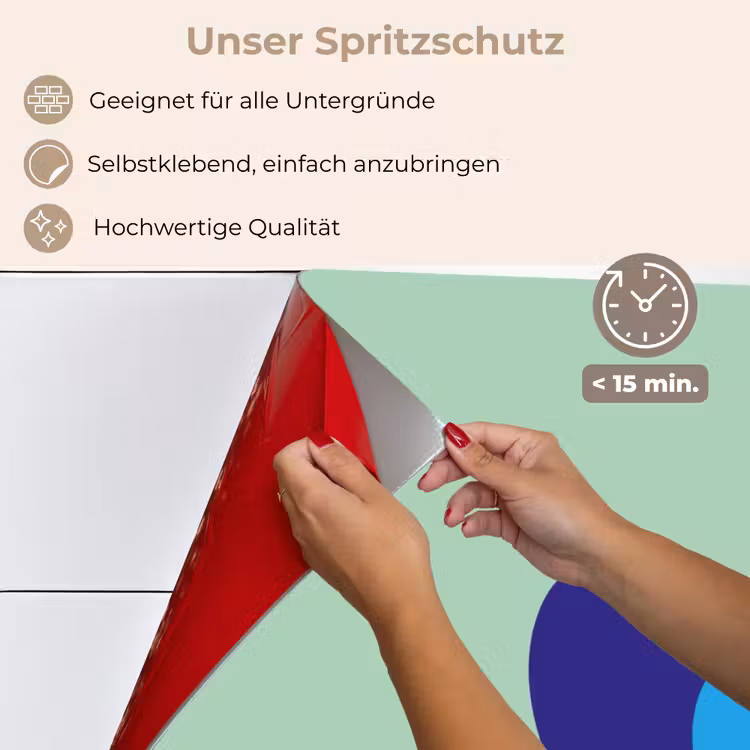 Spritzschutz Küche - Herzen - Bunt - Valentinstag — 4