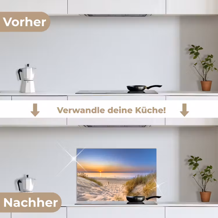 Spritzschutz Küche - Dünen in der Morgendämmerung — 7