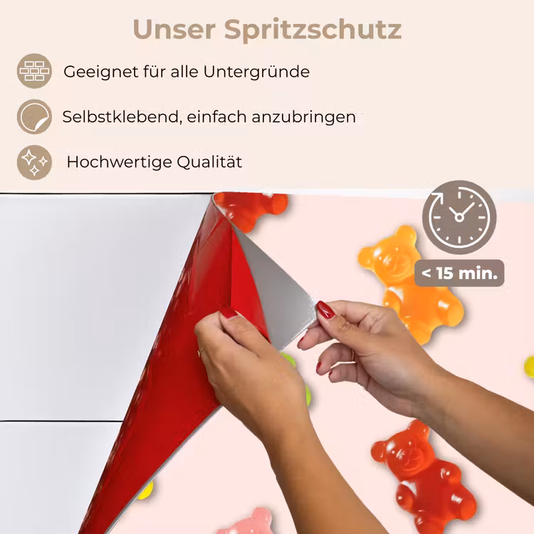 Spritzschutz Küche - Farbe - Bonbon - Rosa — 4