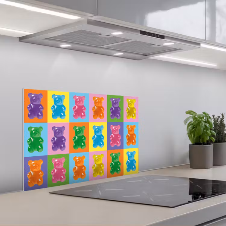 Spritzschutz Küche - Kunst - Süßigkeiten - Bunt — 1