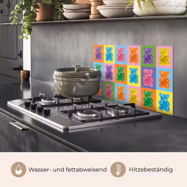 Spritzschutz Küche - Kunst - Süßigkeiten - Bunt — 2