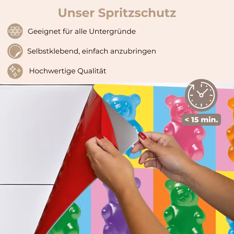 Spritzschutz Küche - Kunst - Süßigkeiten - Bunt — 4
