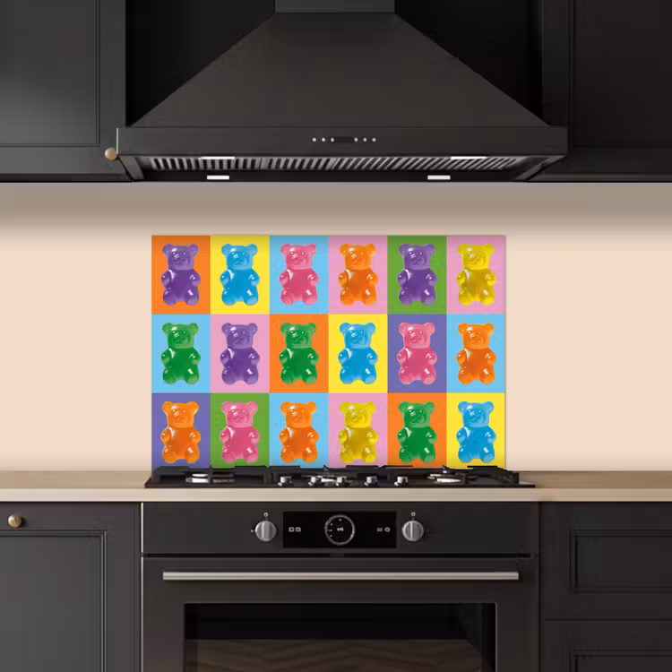 Spritzschutz Küche - Kunst - Süßigkeiten - Bunt — 5
