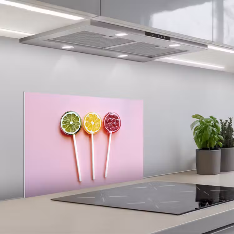 Spritzschutz Küche - Lollipop - Bonbon - Zitrusfrucht — 1