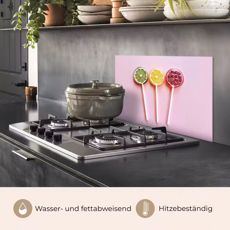 Spritzschutz Küche - Lollipop - Bonbon - Zitrusfrucht — 2