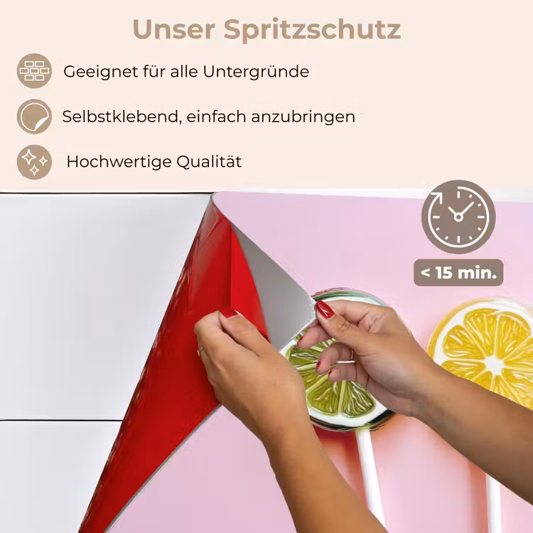 Spritzschutz Küche - Lollipop - Bonbon - Zitrusfrucht — 4