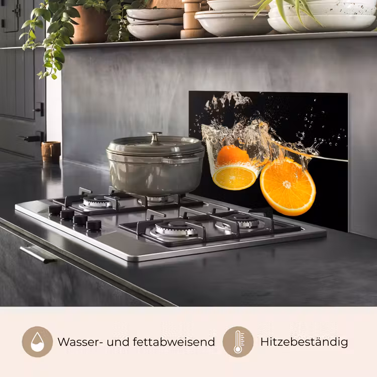 Spritzschutz Küche - Orange Splash Serenade — 2