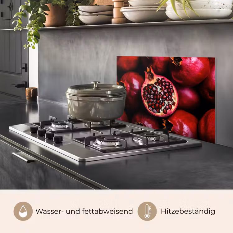 Spritzschutz Küche - Granatapfel - Rot - Obst — 2