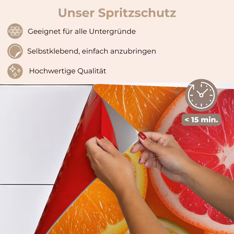 Spritzschutz Küche - Obst - Bunt - Nahaufnahme — 4