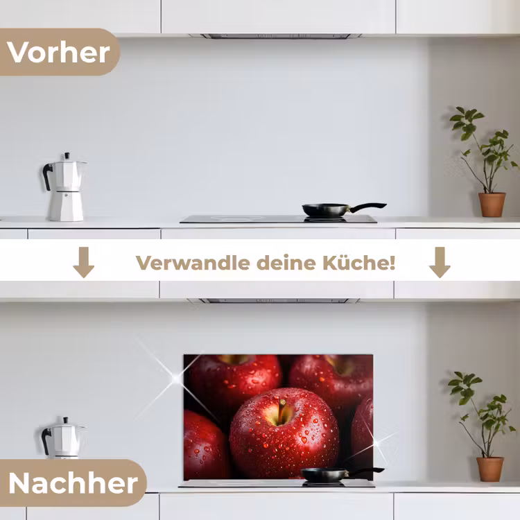 Spritzschutz Küche - Rot - Äpfel - Obst — 7
