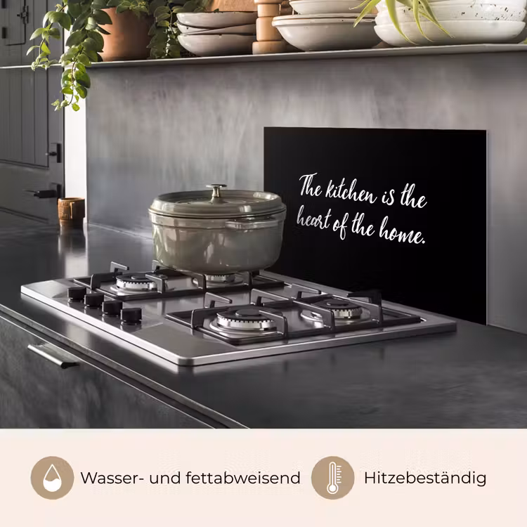 Spritzschutz Küche - Sprichwörter - Kochen - Zuhause - Die Küche ist das Herz des Hauses - Zitate — 2