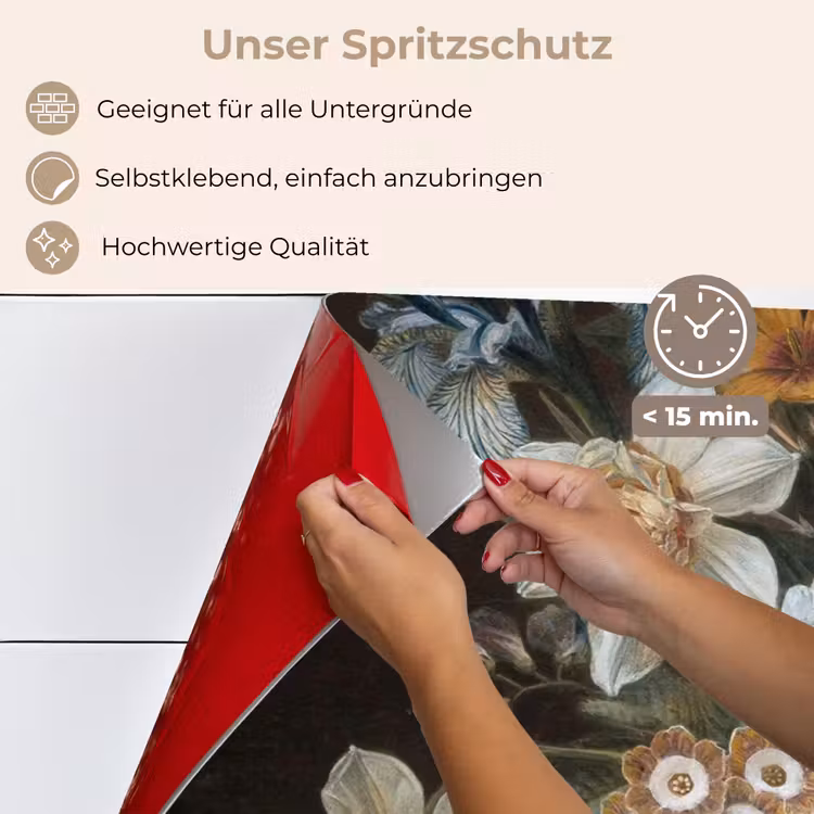 Spritzschutz Küche - Stilleben mit Blumen - Gemälde von Eelke Jelles Eelkema — 4