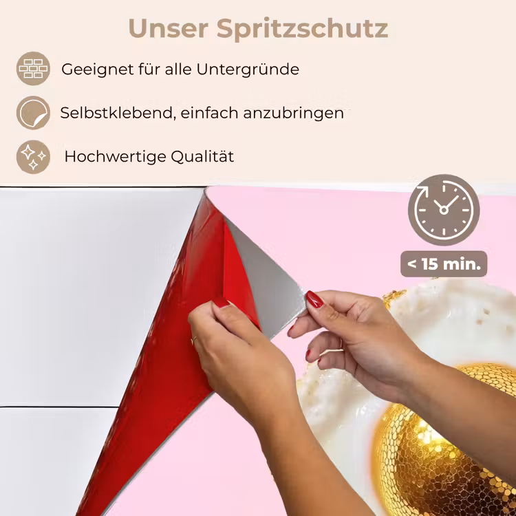Spritzschutz Küche - Ei - Disco - Frühstück - Glitzer — 4