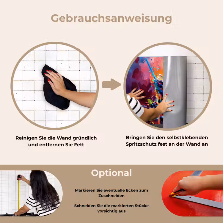 Spritzschutz Küche - Explosion von Früchten und Farben — 6