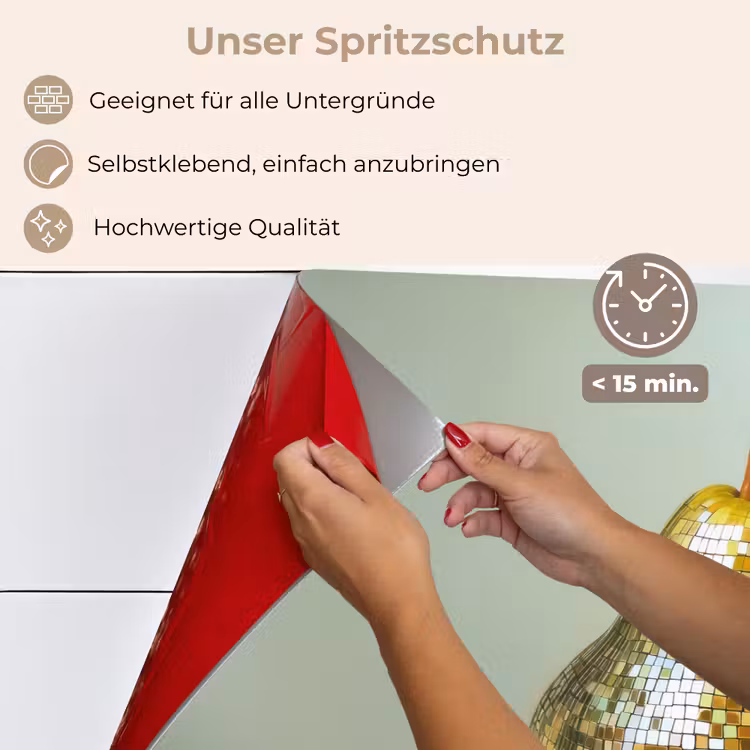 Spritzschutz Küche - Obst - Disco - Kunst - Glitzer — 4