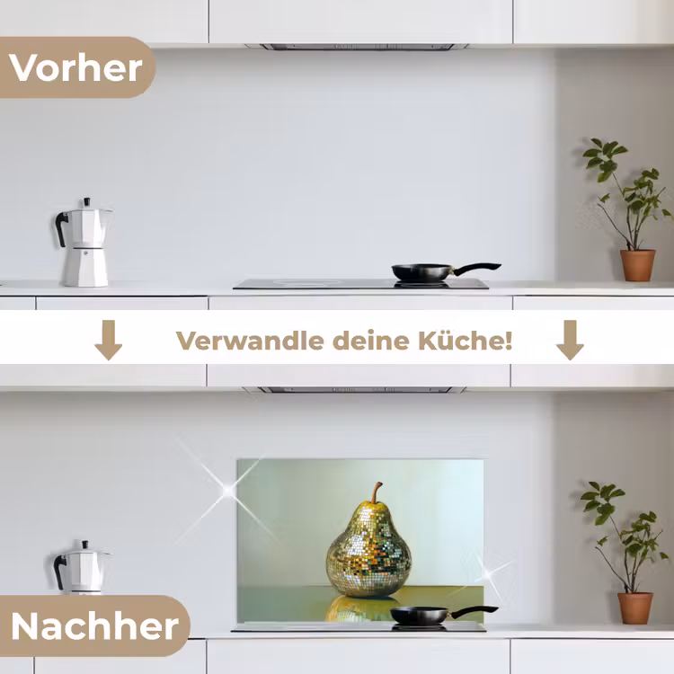 Spritzschutz Küche - Obst - Disco - Kunst - Glitzer — 7