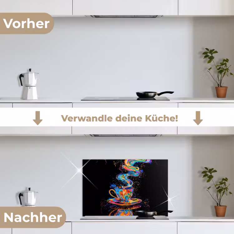 Spritzschutz Küche - Psychedelischer Tee Traum — 7