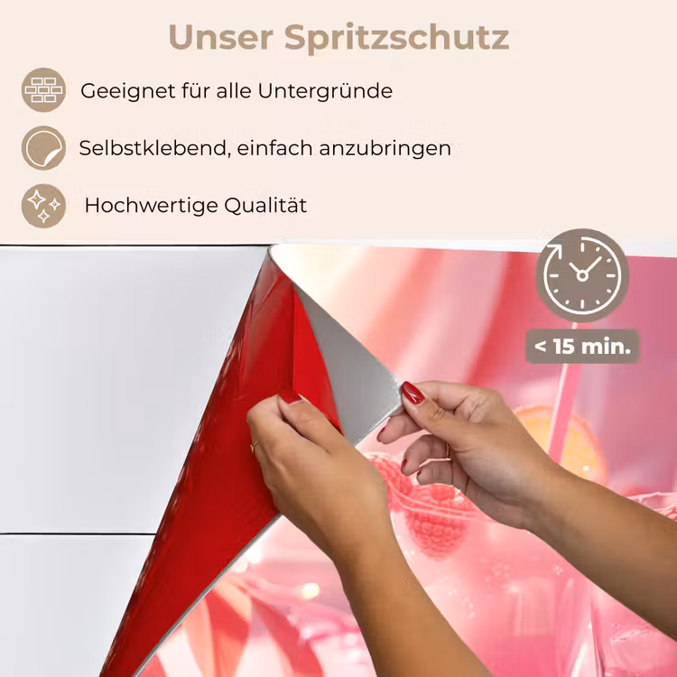 Spritzschutz Küche - Rosa Sommergetränke — 4