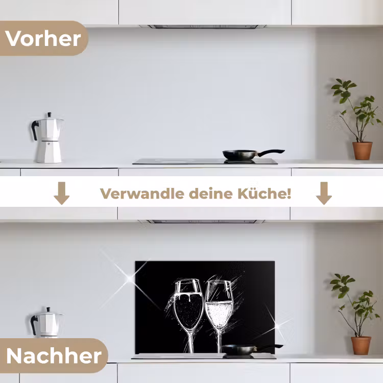 Spritzschutz Küche - Schwarzer und weißer Toast — 7
