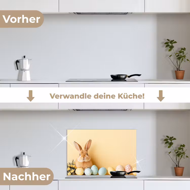 Spritzschutz Küche - Eier - Kaninchen - Pastellfarbtöne — 7