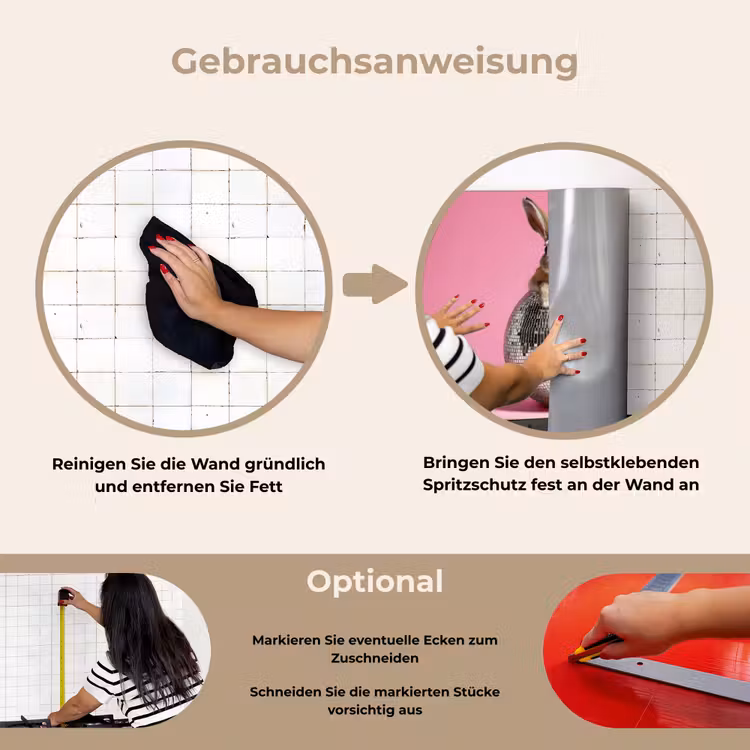 Spritzschutz Küche - Hase - Schleife -Diskokugel — 6