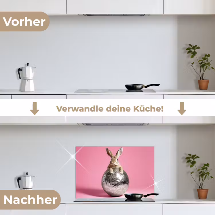 Spritzschutz Küche - Hase - Schleife -Diskokugel — 7