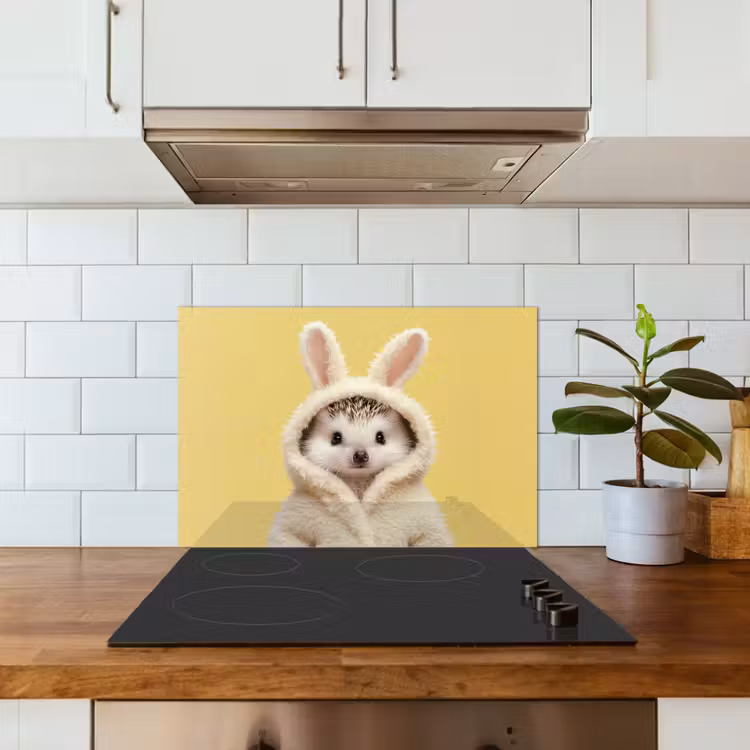 Spritzschutz Küche - Igel - Osterhase - Kostüm — 3