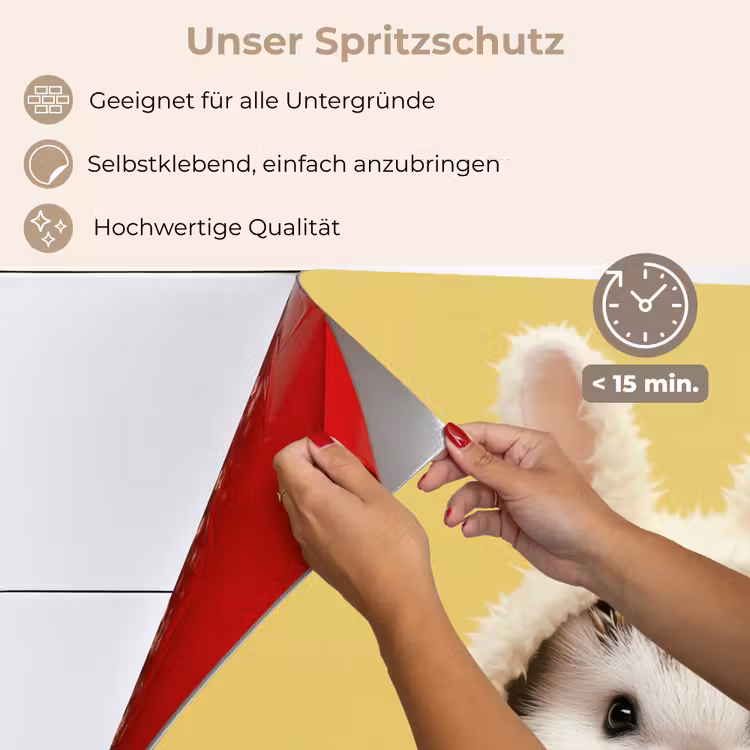 Spritzschutz Küche - Igel - Osterhase - Kostüm — 4