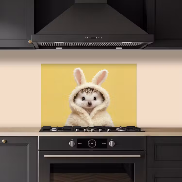Spritzschutz Küche - Igel - Osterhase - Kostüm — 5