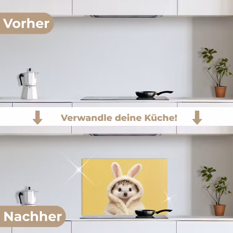 Spritzschutz Küche - Igel - Osterhase - Kostüm — 7