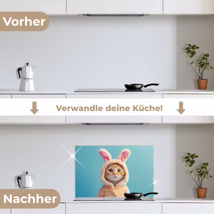 Spritzschutz Küche - Osterhase - Katze - Kostüm — 7