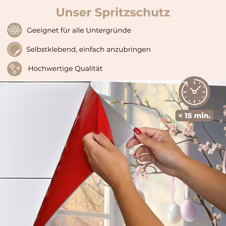Spritzschutz Küche - Stillleben - Vase - Osterzweig — 4