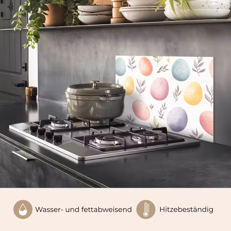 Spritzschutz Küche - Eier - Bunt - Muster — 2