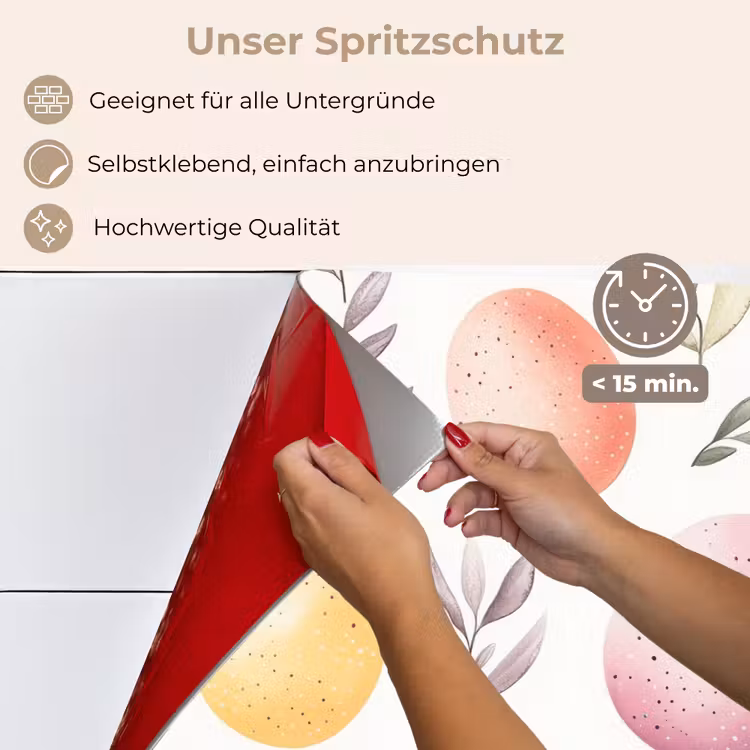 Spritzschutz Küche - Eier - Bunt - Muster — 4