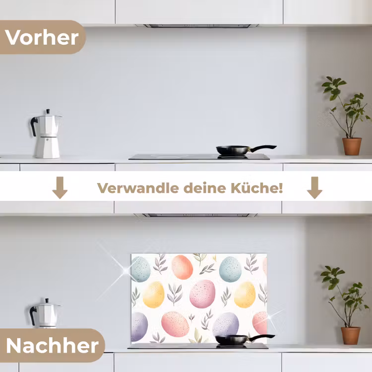 Spritzschutz Küche - Eier - Bunt - Muster — 7