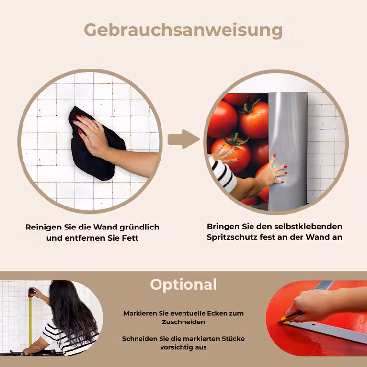 Spritzschutz Küche - Gemüse - Rot - Tomaten — 6