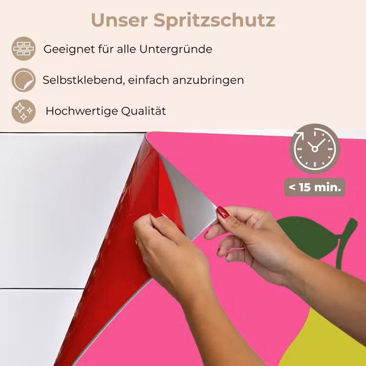 Spritzschutz Küche - Illustration - Obst - Birne - Grün — 4